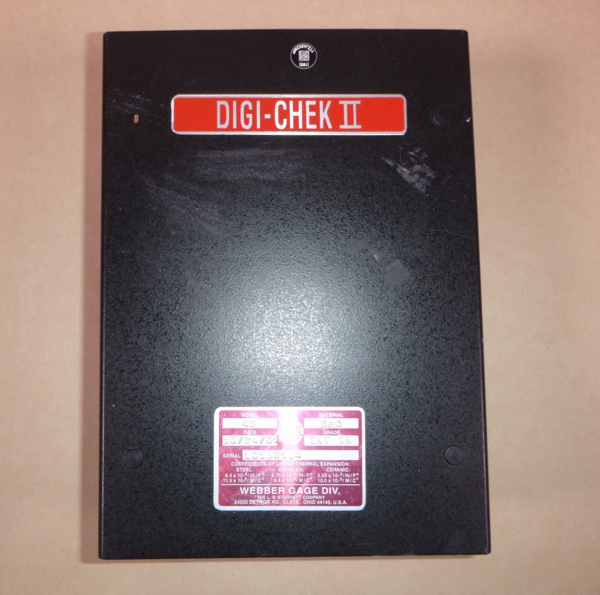 L.S. Starrett Webber Digi-Chek II Remote Digital Display Gage Model 49