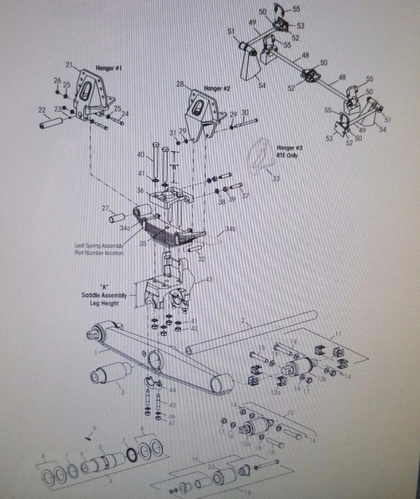 Hendrickson 29828-034 Spring Mounting Kit RT/RTE 34K 40K 46K 48 5340-01-454-6298 | Replacement Truck Parts, Trailer Accessories, Automobile Supplies, Car Parts & Accessories