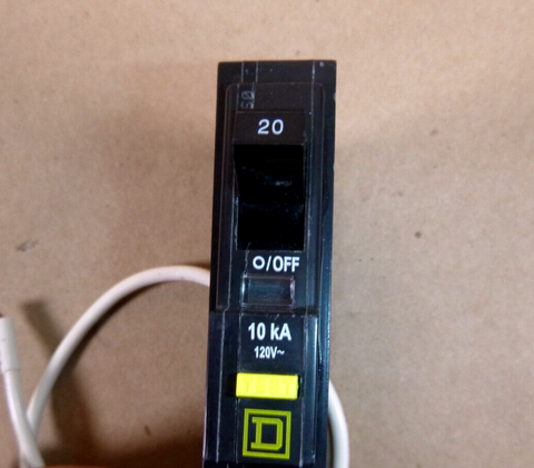(Lot of 2) QO120GFI Square D 20 Amp GFCI Plug-In Circuit Breaker 1 Pole 120 Volt | Electrical MRO Replacement Parts & Components and Commercial Electrical Supplies Company