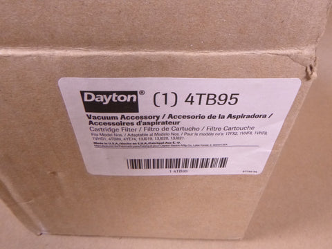 Dayton 4TB95 Vacuum Cartridge Filter Wet Dry Shop Vac Replacement | Industrial MRO Replacement Parts, Manufacturing Machine Parts & Components, Heavy Equipment Parts Supplier