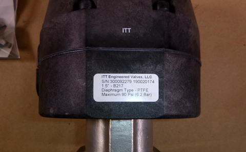 1-1/2" ITT Pure-Flo Pneumatic Actuator 90psi B217 Part Number 1.5-N-PN-B217 | Electrical MRO Replacement Parts & Components and Commercial Electrical Supplies Company