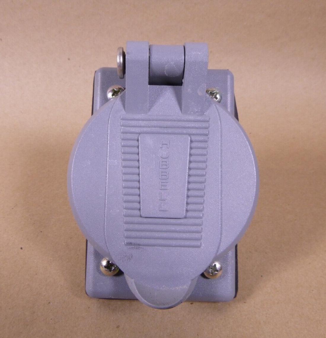 Leviton Flanged Outlet Locking Receptacle, 20A, 125V, L5-20R With Hubbell Cover | Electrical MRO Replacement Parts &amp; Components and Commercial Electrical Supplies Company