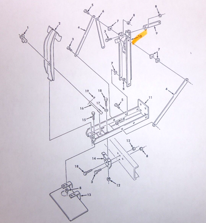 USGI M939 Spare Wheel Carrier Hoist Support Bracket 12256249, 2590-01-091-1620 | Genuine M35 Military Truck Parts and M939 Cargo Truck Surplus Parts
