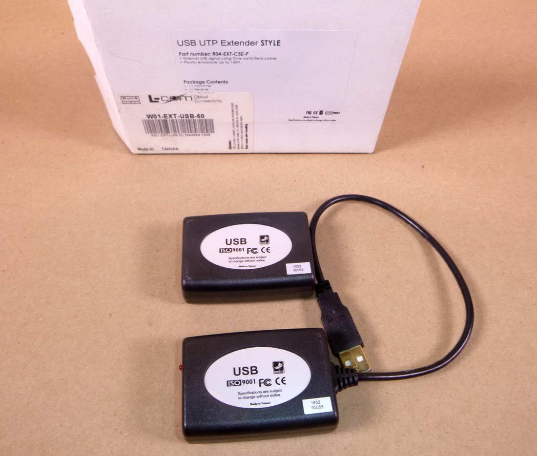 L-com W01-EXT-USB-50 USB UTP EXTENDER 150&