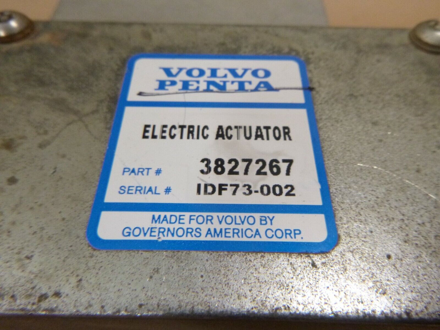 VOLVO PENTA 3827267 ACTUATOR FOR TAD1030GE TAD1031GE TAD1032GE TAD1031G *UNTESTED* | Replacement Truck Parts, Trailer Accessories, Automobile Supplies, Car Parts &amp; Accessories
