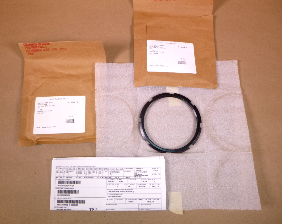 2x USGI Bell Plain Round Nut 204-040-252-001, 5310-00-709-8602 | Industrial Replacement Nuts &amp; Bolts Distributor and Machinery Screws &amp; Fasteners Supply