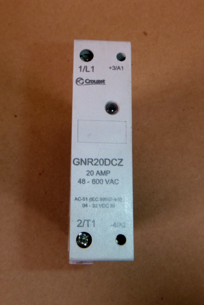 GNR20DCZ Crouzet Solid State Relay 20 Amp 48-600 Vac