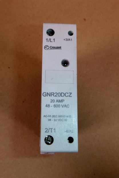 GNR20DCZ Crouzet Solid State Relay 20 Amp 48-600 Vac