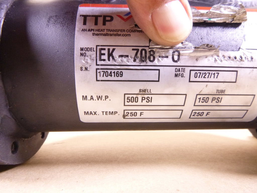 Thermal Transfer Products TTP Heat Exchanger Copper Tube Steel Shell EK-708-O | Industrial Electric Motors, Pumps & Parts