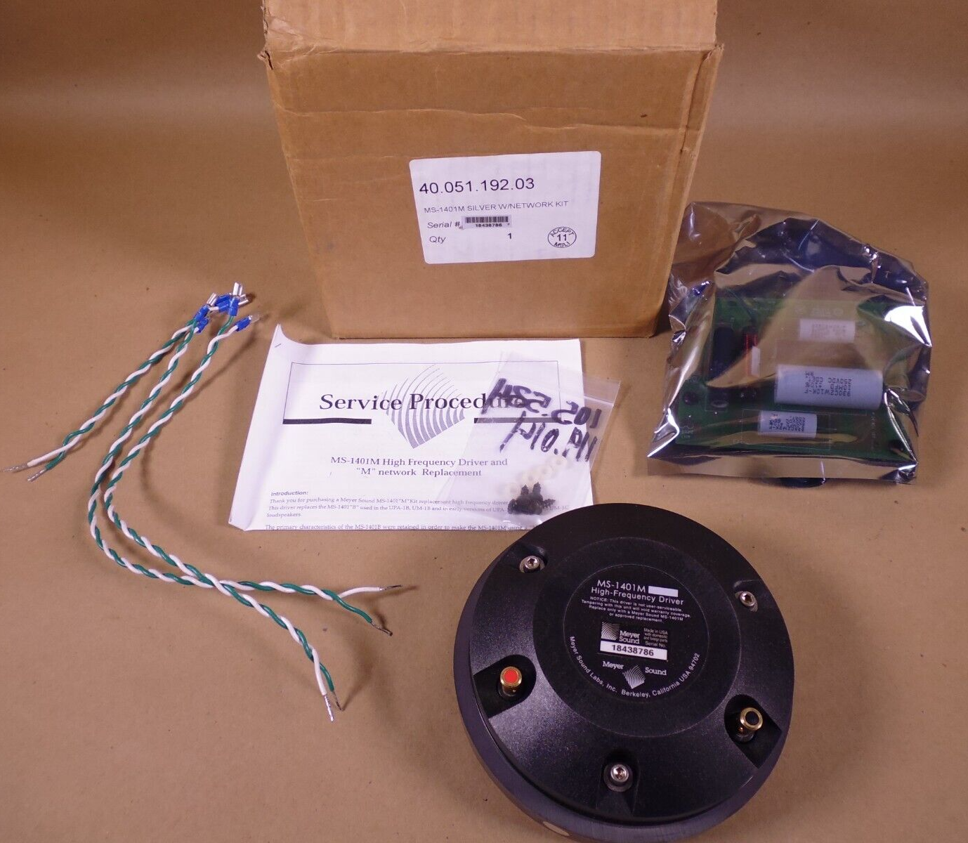 Meyer Sound MS-1401M High-Frequency Exit Driver Kit For UPA , 40.051.192.03 | Electrical MRO Replacement Parts &amp; Components and Commercial Electrical Supplies Company