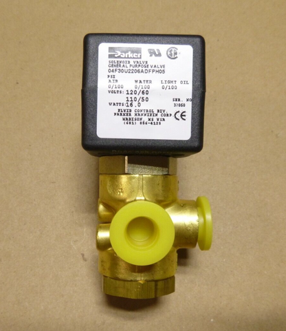 New PARKER 04F30U2206ADFPH05 Series 30 Small Three-Way Direct Acting Valve | Industrial MRO Replacement Parts, Manufacturing Machine Parts &amp; Components, Heavy Equipment Parts Supplier