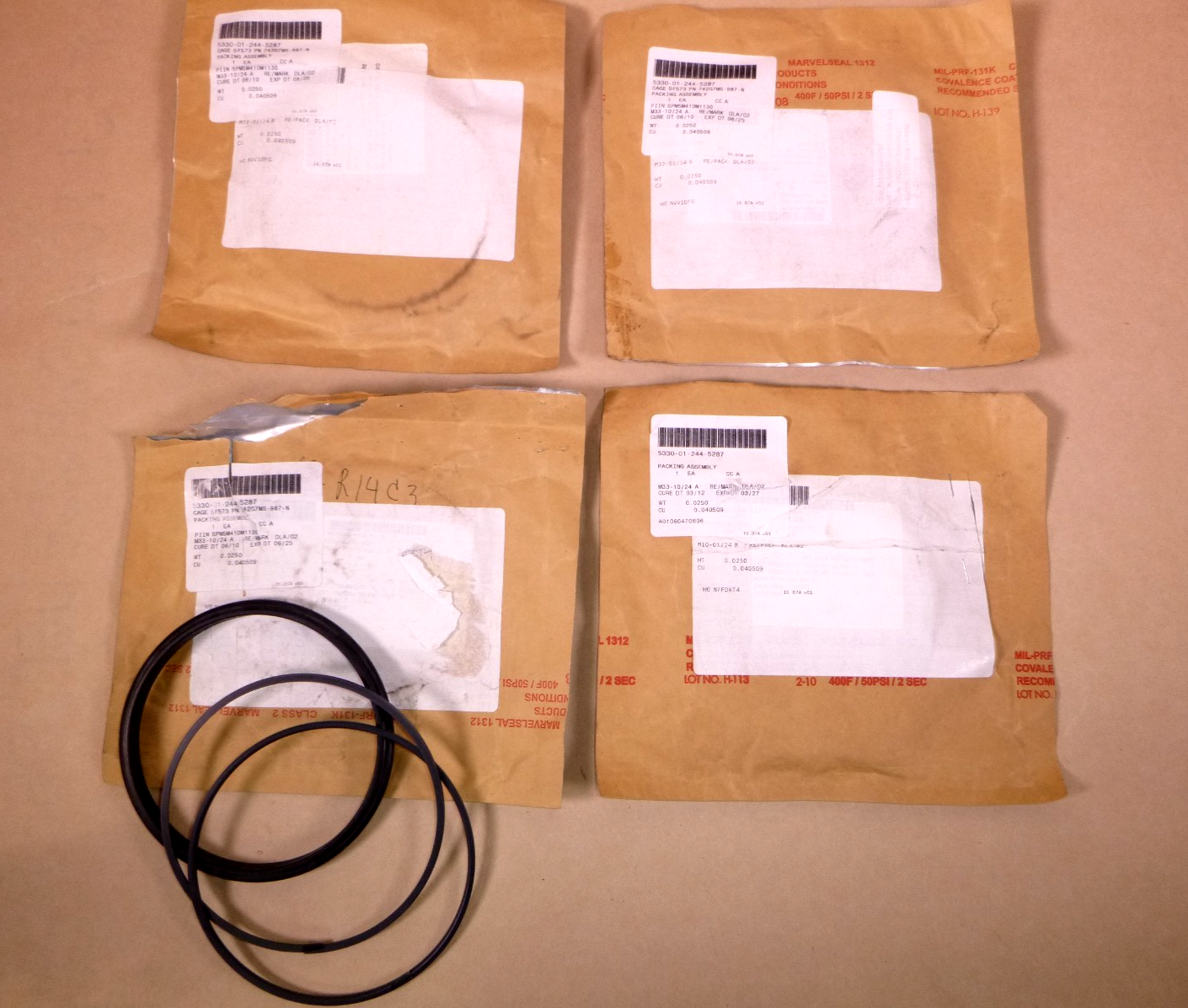 USGI Packing Assembly 68B418015-109, 742G7MS-987-N, 5330-01-244-5287 (4 Pc Lot)