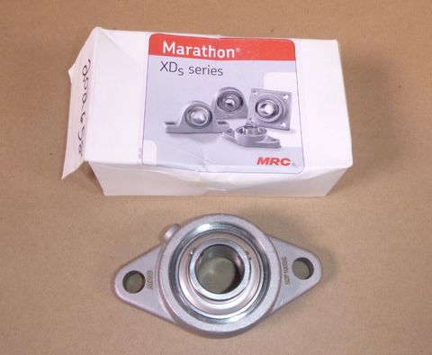 MRC S2F100SS Cast Stainless Steel Washdown Two-Bolt Flange Bearing 1" Bore