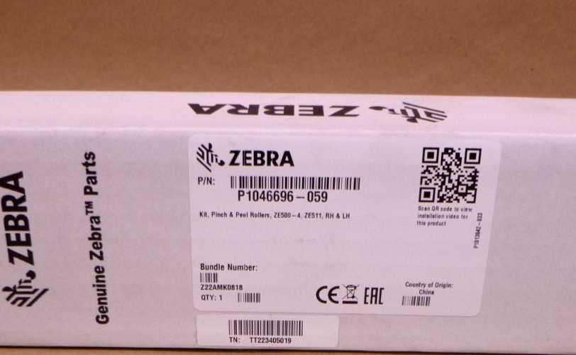 P1046696-059 New Genuine OEM Zebra Pinch &amp; Peel Roller For ZE500-4, ZE511