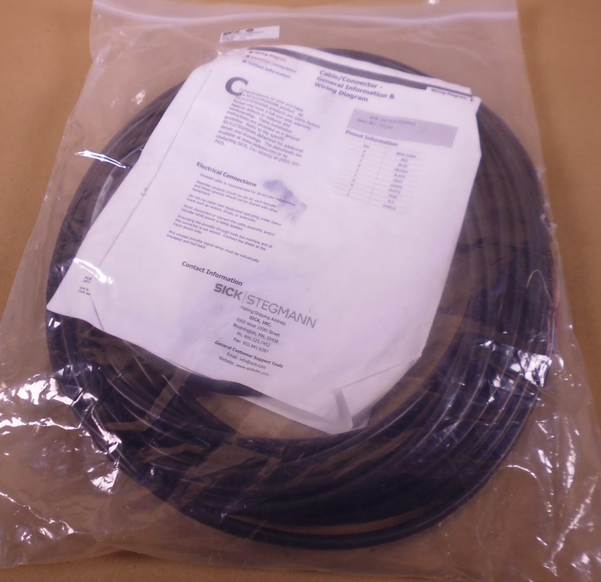 SICK DOL-MS10-G20MMA3 Sensor Actuator Connector Cable 7102164 , 20m | Electrical MRO Replacement Parts &amp; Components and Commercial Electrical Supplies Company