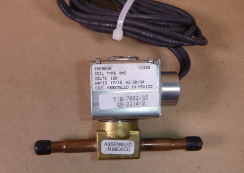 100RB 2S2 Emerson Refrigerant Solenoid Valve 1/4" With 120 Volt Coil