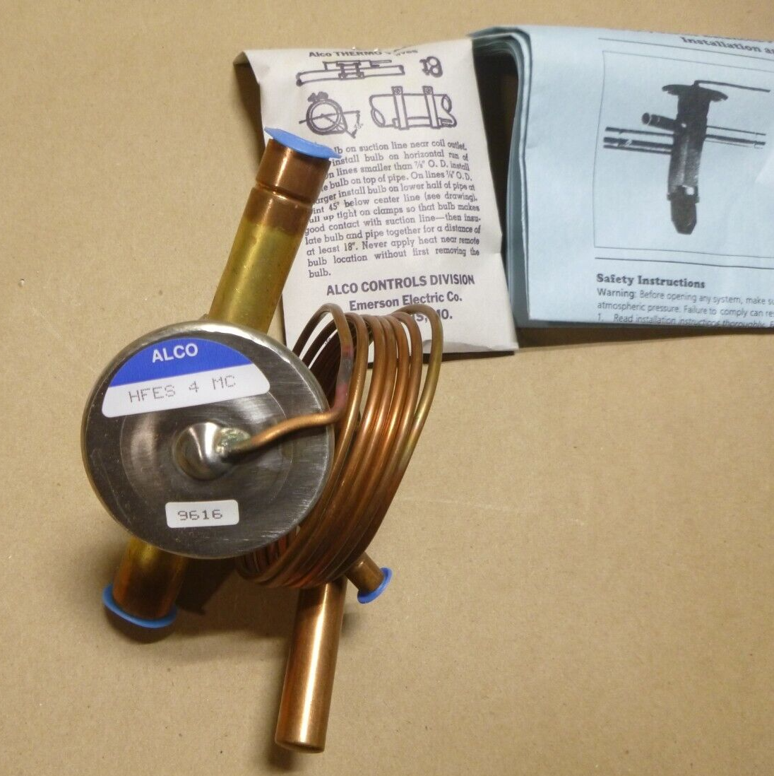 Alco HFES 4MC-01 Thermostatic Expansion Valve, Externally Equalized, 4 Ton Cap | Industrial MRO Replacement Parts, Manufacturing Machine Parts &amp; Components, Heavy Equipment Parts Supplier