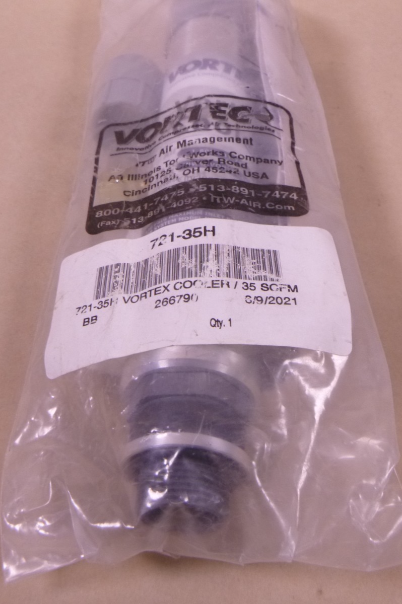 Vortec Vortex Enclosure Cooler 721-35H , 35 SCFM , 2500 BTU/hr