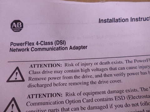 Allen Bradley 22-COMM-B Ser A PowerFlex DSI BACnet MS/TP Communication Adapter