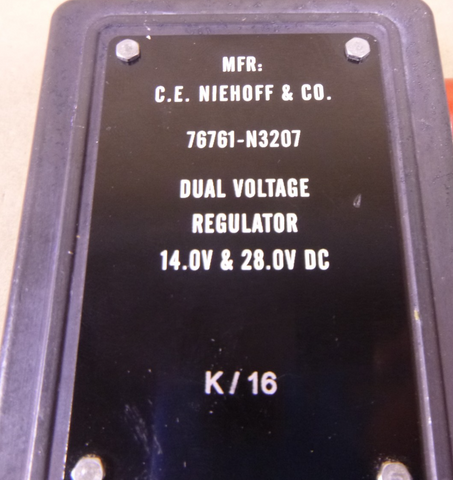 *NEW TAKE OFF* CE Niehoff N3207 Dual Voltage Regulator 28V & 14V DC 6110-01-506-8086 | Replacement Truck Parts, Trailer Accessories, Automobile Supplies, Car Parts & Accessories