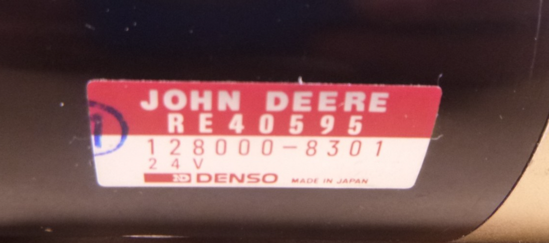RE40595 OEM John Deere Starter For 4039 4045 6059 6068 Engine 128000-8301 | Industrial Tractor Parts Supplier and Surplus Tractor Parts &amp; Accessories