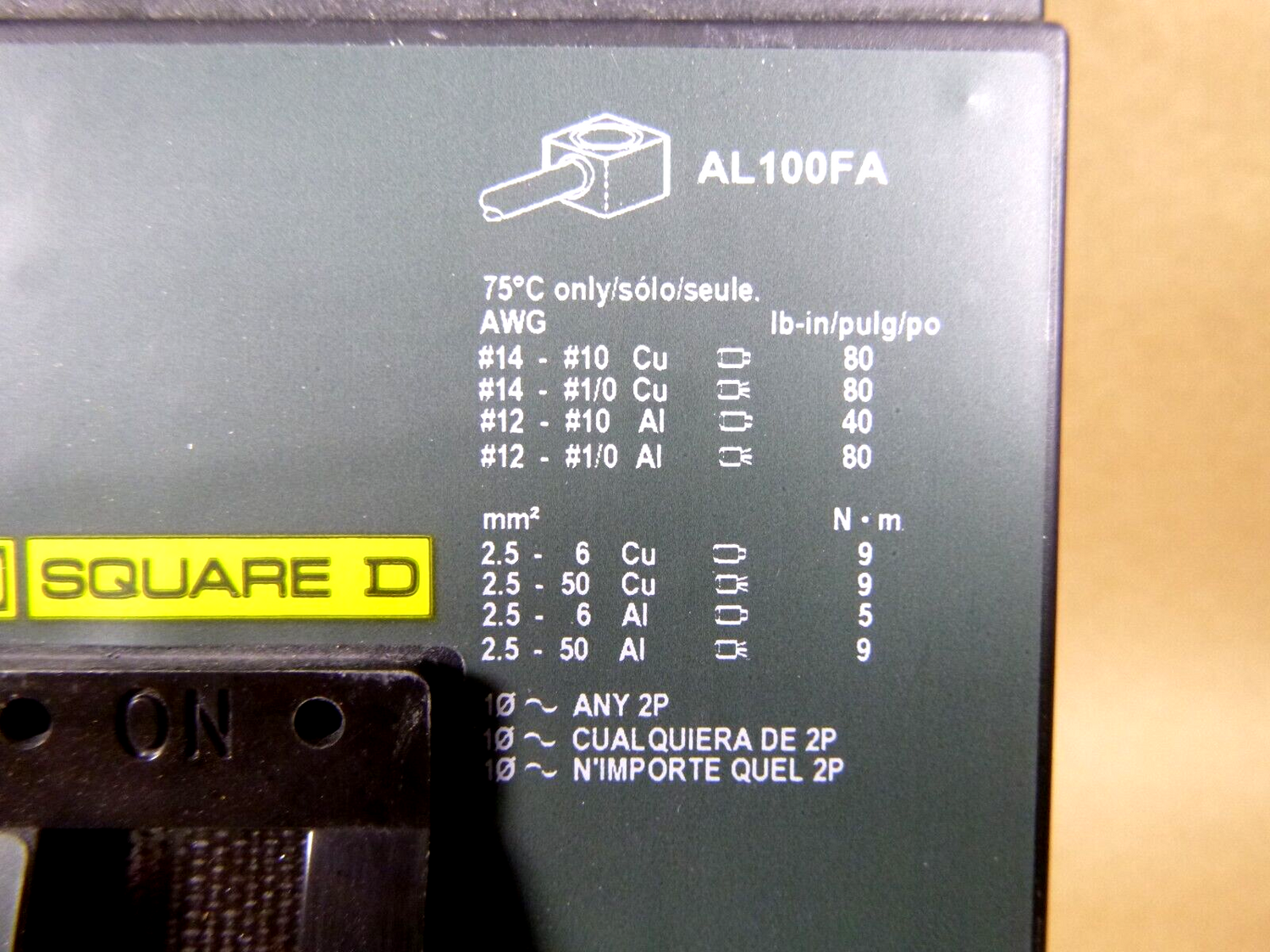 New Square D FA34100, I-Line Plug-In Molded Case Circuit Breaker 100A 3P 480V | Electrical MRO Replacement Parts &amp; Components and Commercial Electrical Supplies Company