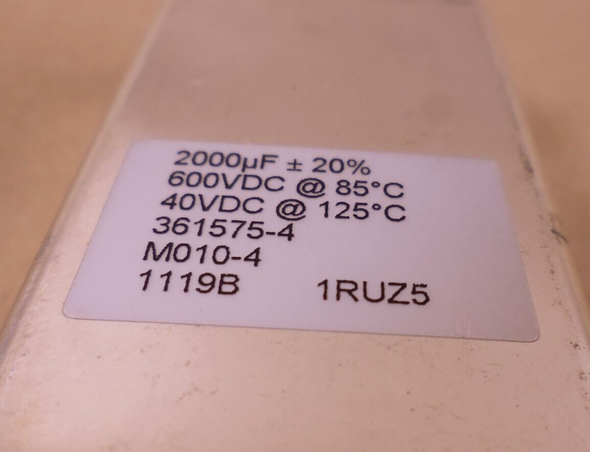 2000uF 600VDC 40VDC Capacitor Palm Beach Components 361575-4 , M010-4 | Electrical MRO Replacement Parts &amp; Components and Commercial Electrical Supplies Company