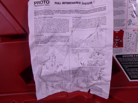 *INCOMPLETE* PROTO J4290B 6 Ton Puller Set Interchange System | Industrial MRO Tools and Replacement Industrial Equipment Components