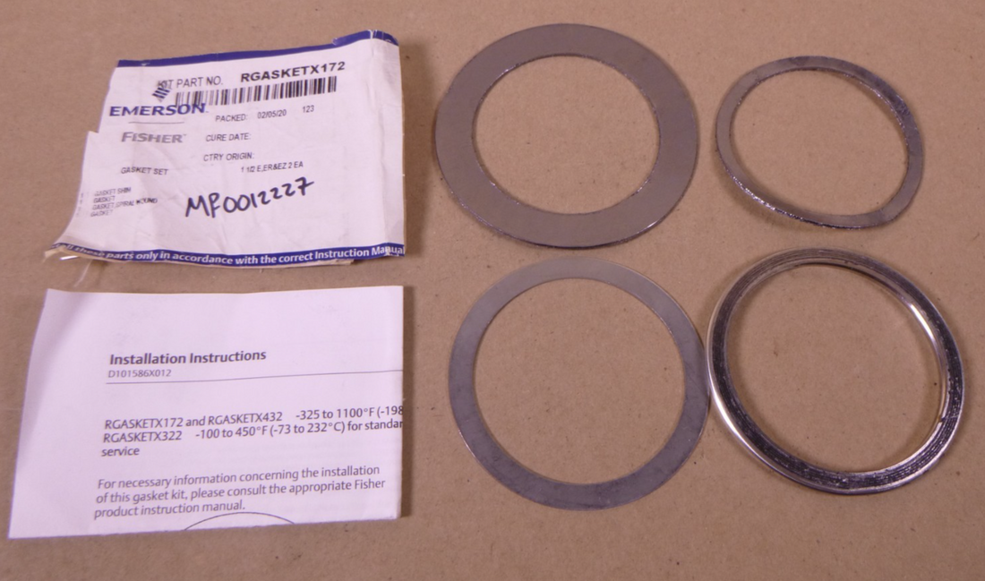 Fisher RGASKETX172 GASKET SET, INC/GRAPH, 1-1/2" TYPE E | Industrial MRO Replacement Parts, Manufacturing Machine Parts &amp; Components, Heavy Equipment Parts Supplier