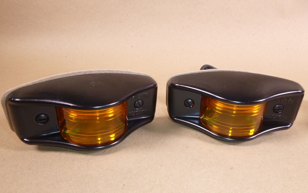 M998 LMTV Cast Aluminum LED Side Marker Lights 12/24V Black 2 Amber & 2 Red USA | Genuine FMTV Replacement Parts, LMTV Parts For Sale and Military Surplus Medium Tactical Vehicle Parts & Components