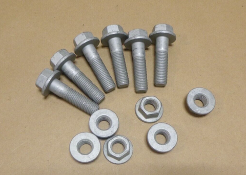 (6x) M16-2.0 x 60 Hex Head Flange Bolts Grade 10.9 W/ Flange Locknuts