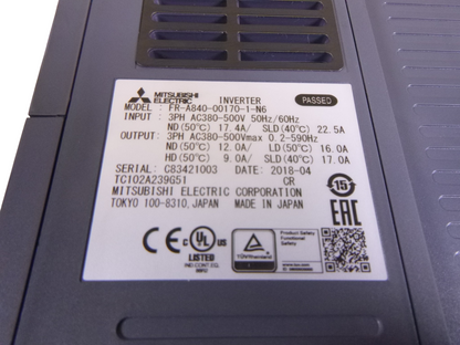 Mitsubishi Electric A800 Inverter FR-A840-00170-1-N6  3 Phase 380-500V 50/60HZ