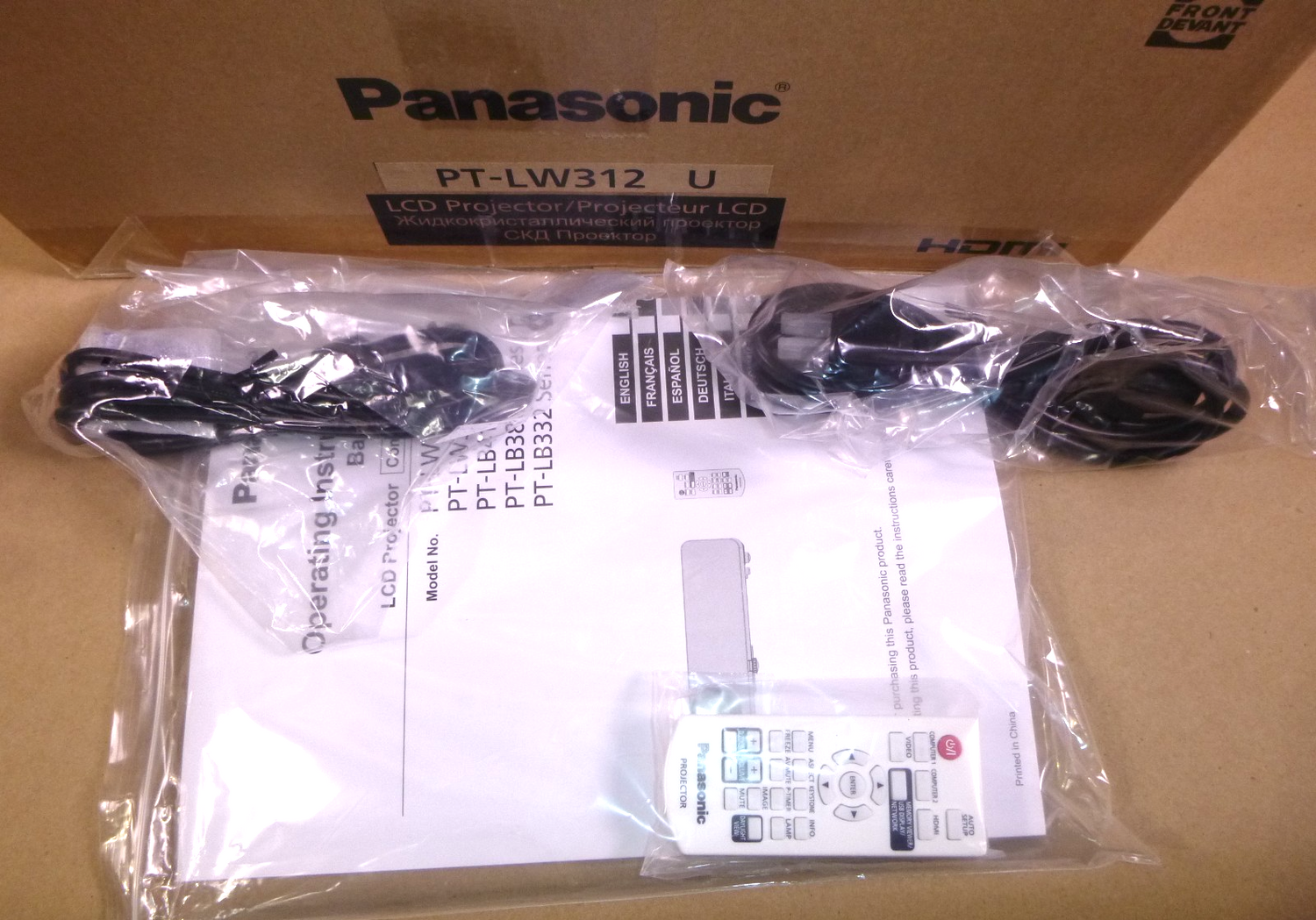 Panasonic PT-LW312U 3100-Lumen WXGA LCD Projector HDMI, 2x VGA Inputs