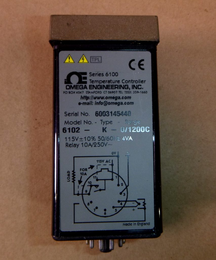6102K-0-1200C Omega Engineering - Electronic Thermostat | Electrical MRO Replacement Parts & Components and Commercial Electrical Supplies Company