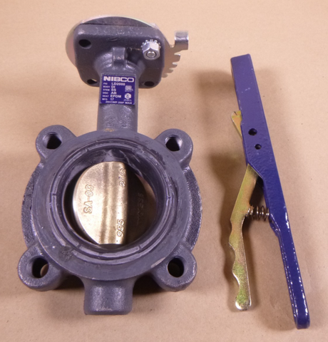 Nibco LD2000 2-1/2" Butterfly Valve w/ Lever , EPDM, 200CWP 250F Max | Industrial MRO Replacement Parts, Manufacturing Machine Parts & Components, Heavy Equipment Parts Supplier