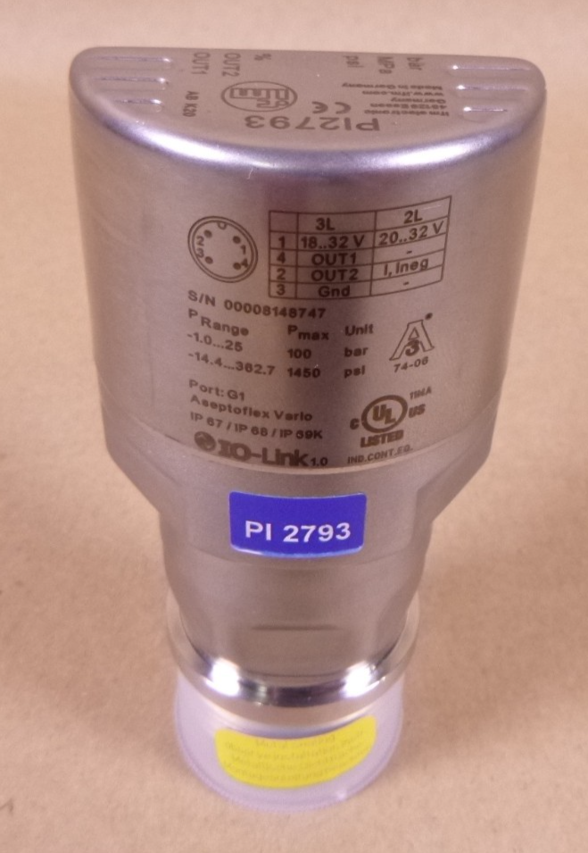 IFM PI2793 Flush Pressure Sensor With Display | Electrical MRO Replacement Parts &amp; Components and Commercial Electrical Supplies Company