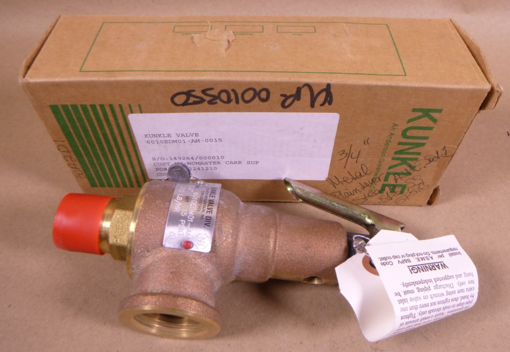KUNKLE 6010EDM01-AM Bronze Safety Relief Valve 3/4" 15PSI 6010EDM01-AM-0015 | Industrial MRO Replacement Parts, Manufacturing Machine Parts & Components, Heavy Equipment Parts Supplier