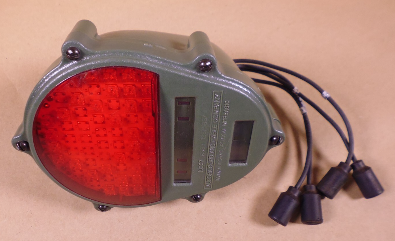 HMMWV M998 FMTV Aurora 12375837 Rear Tail Light LED Green , 66220-01-372-3883 | Genuine FMTV Replacement Parts, LMTV Parts For Sale and Military Surplus Medium Tactical Vehicle Parts &amp; Components