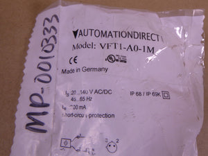 Automation Direct VFT1-A0-1M / VFT1A01M Inductive Proximity Sensor 20-140VAC/DC | Electrical MRO Replacement Parts & Components and Commercial Electrical Supplies Company