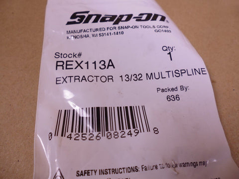 (22pc) Snap-on Multispline Screw Extractor 1/2" Hex REX 112A 113A 114A 115A 116A