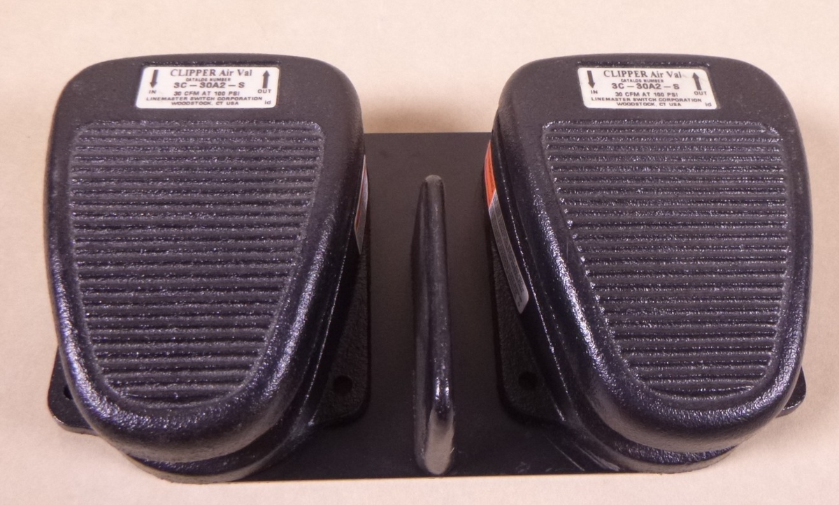 USED (PAIR) LINEMASTER Clipper Air Val 3C-30A2-S Pneumatic Foot Switch Valve | Industrial Tractor Parts Supplier and Surplus Tractor Parts &amp; Accessories