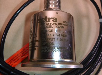 Serta 290 2" Sanitary Pressure Transducer, 24 VDC, Output 4-20mA, 14.7 - 60 Psig