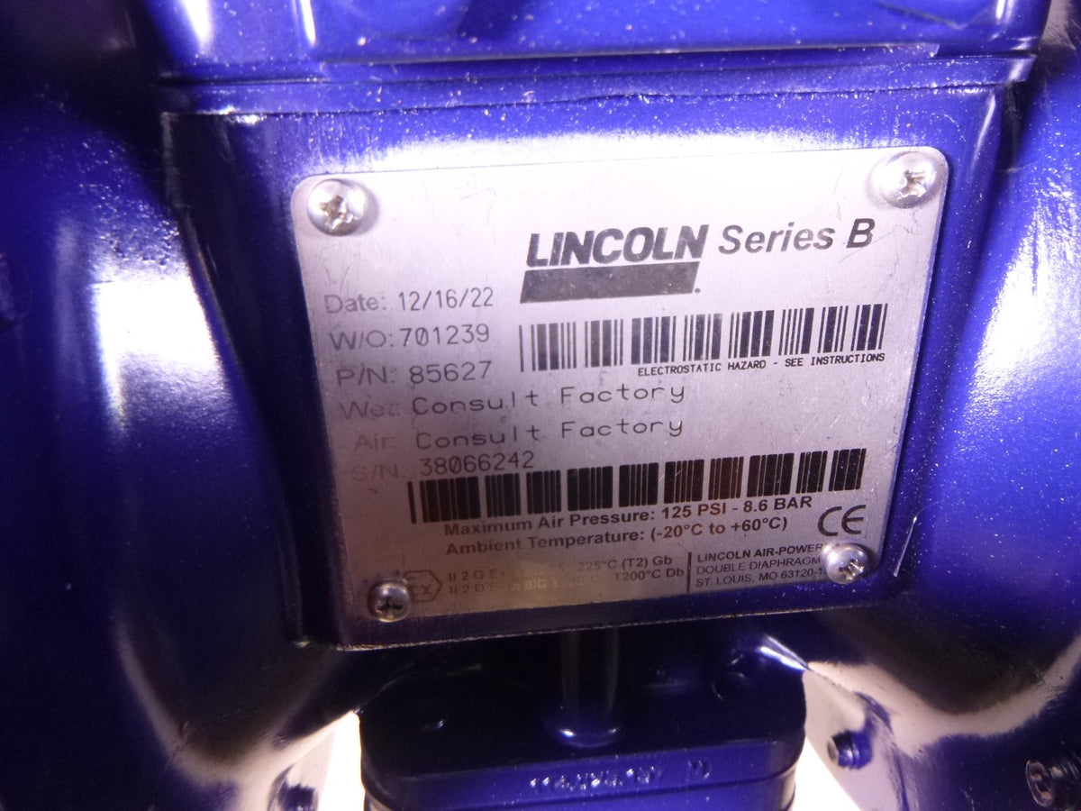 Lincoln 85627 1" Aluminum 1:1 Air-Operated Diaphragm Pump
