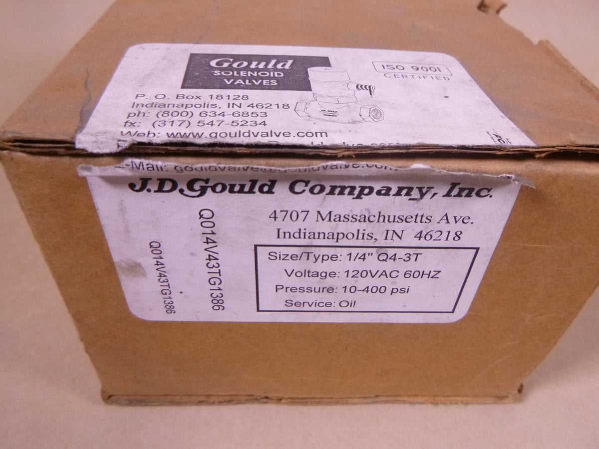 Gould Q4-3T 1/4" Oil 2-Way Valve, 10-400 PSI, 120V, 60Hz