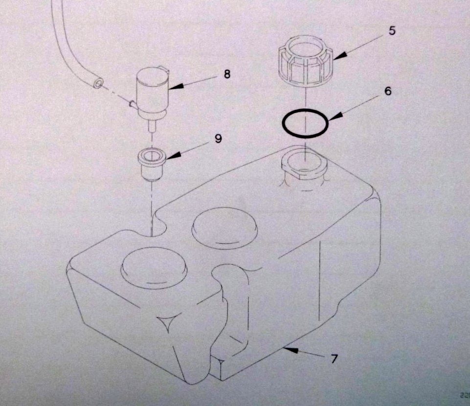 USGI LMTV FMTV MRAP Window Washer Reservoir Bottle 12417490, 2540-01-375-7317