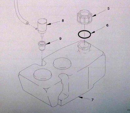 USGI LMTV FMTV MRAP Window Washer Reservoir Bottle 12417490, 2540-01-375-7317