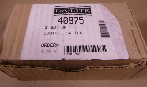 Da-Lite 40975 Extra Three Button Low Voltage Control Switch | Electrical MRO Replacement Parts & Components and Commercial Electrical Supplies Company