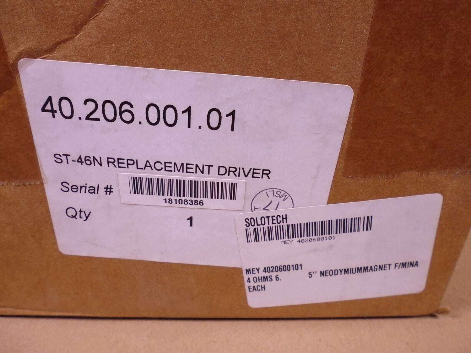 Meyer Sound ST-46N 4-Ohm Driver For MINA , 40.206.001.01 | Electrical MRO Replacement Parts &amp; Components and Commercial Electrical Supplies Company