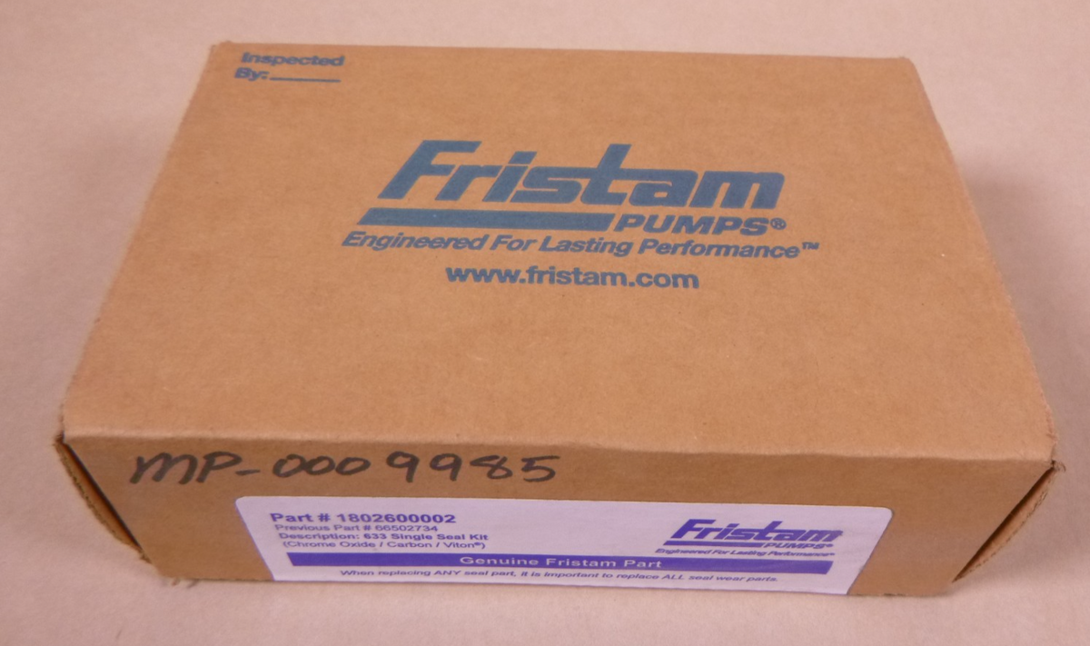 OEM Fristam 1802600002 , 633 Single Seal Kit , 66502734 , Genuine