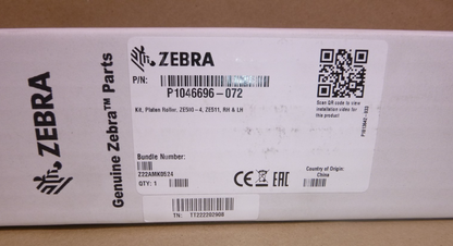 P1046696-072 New Genuine OEM Zebra Platen Roller For ZE500-4, ZE511 RH &amp; LH